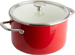Каструля з кришкою KitchenAid Steel Core CC003270-001 24 см 6 л червона