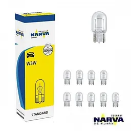 Автолампи безцокольні Narva W3W (Прилади Повороти) 10 шт (17197)