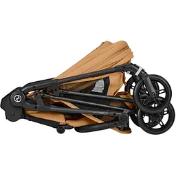 Візок Cybex Melio Carbon Cinnamon Yellow з бампером (526000803) - мініатюра 7