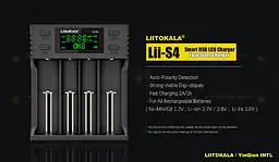 Зарядний пристрій Liitokala Lii-S4, 4 канала, Ni-Mh/Li-ion/LiFePo4, USB, LCD, Box - мініатюра 3