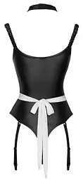 Боді Cottelli Collection Costumes Maid S (чорний з білим) - мініатюра 5