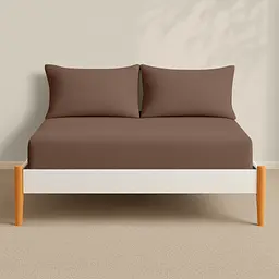 Набір простирадло на резинці фланель 90х200 BEIGE FLORAL COSAS (4822052502631) - мініатюра 7