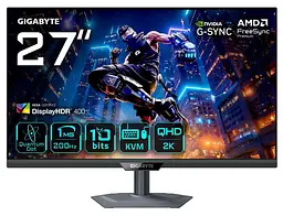 Монітор 27" GIGABYTE M27Q2 QD (M27Q2 QD Gaming Monitor) 2560x1440 (QHD, 2K) IPS 200/210 Hz U1