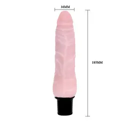Вібратор Baile The Realistic Cock 18.5 см (рожевий) - мініатюра 2
