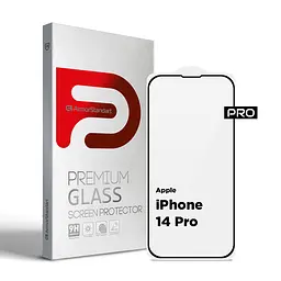 Захисне скло на Apple iPhone 14 Pro з олеофобним покриттям, Pro, повне проклеювання, антистатичний і пиловідштовхуючий шар, 9H, самоклеючеся, 2.5D, на весь екран, антистатичний клей, ArmorStandart (ARM61967)