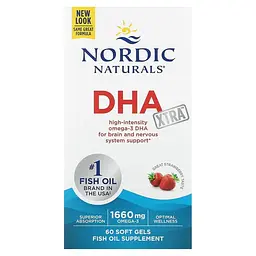 Риб'ячий жир екстра Nordic Naturals HA Xtra 1660 мг 60 капсул Полуниця - мініатюра 2