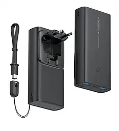 Повербанк Powerbank Veger ACE-100, 10000 mAh із вбудованою EU-вилкою - мініатюра 3