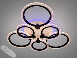Люстра стельова Romin LED Diasha біла 6 кілець 74W димер