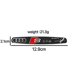 Емблема напис Audi Sline 129×21мм алюміній (на скотчі) - мініатюра 2