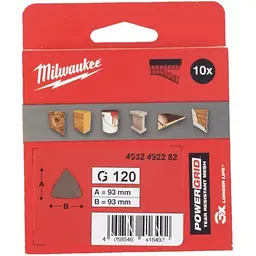 Сітка шліфувальна PG Mesh HL MILWAUKEE, 93х93х93мм, зерно 120, (10шт)
