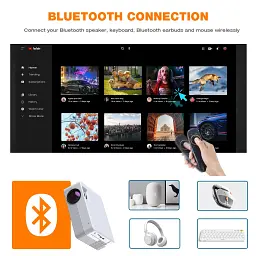 JEEMAK P200 Портативний 4K 1080P проектор з Wi-Fi Bluetooth - мініатюра 2