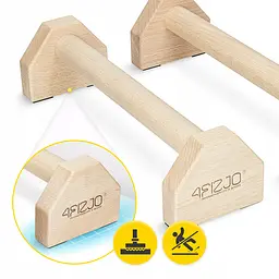 Упори для віджимань (паралетси) 4FIZJO 40 см дерев'яні (P-5905973407045) - мініатюра 6