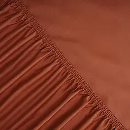 Простирадло на резинці з наволочками Penelope - Laura brick red цегляний 160x200+50x70 (2) - мініатюра 3