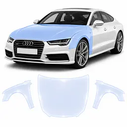 Антигравійна захисна бронеплівка за лекалами для Audi A7 4G 2010-2018 - капот і передні крила