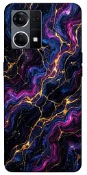 TPU чохол Demsky Purple space marble для Oppo Reno 7 4G