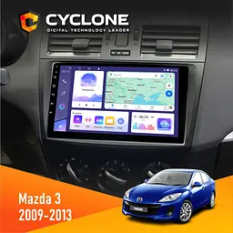 Штатна магнітола Mazda 3 2009-2013 Cyclone C9-011 4x64, DSP Cyclone (НФ-00007654)