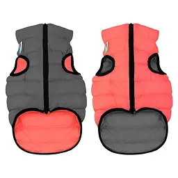 Курточка для собак AiryVest двостороння, М 40, коралово-сіра