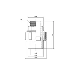 Згін "Американка" PPR Thermo Alliance 20х1/2" ЗР DSI201 - мініатюра 1
