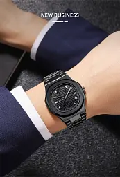 Наручний годинник чоловічий Skmei 2423 Black, 2423BK (18373) - мініатюра 4