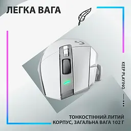 Мишка комп'ютерна Logitech G502 X Lightspeed Wireless White (910-006189, 910-006228) - мініатюра 2