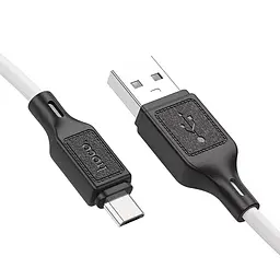 Кабель Hoco MicroUSB x90 Cool silicone білий