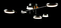 Світлодіодна люстра Splendid Ray L77020/3+3 LED (BLK), чорний, білий, 50 Вт, від 18-28 м² - мініатюра 3