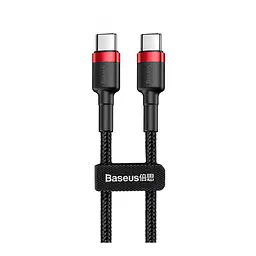 Кабель Baseus USB3.1Type-C M-M,2.0 м,PD2.060W(20V3A),чорно-червоний,CATKLFBaseus (CATKLF-H91)