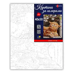Картина за номерами Santi Весняний кіт, 40x50см (955781) - мініатюра 2