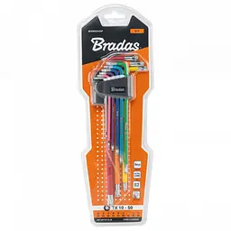 Набір ключів Bradas TORX TX 10-50 9 шт подовжені (DIY-HKT42-EL/B) - мініатюра 2