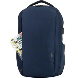 Рюкзак шкільний Optima 17.5" USB Techno чоловічий 0.7 кг 16-25 л Синій з виділеними елементами (O97590-02) - мініатюра 6