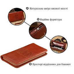 Мужской клатч 14189 Винтаж коричневый - миниатюра 4