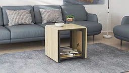 Стіл журнальний трансформер Куб Комбо Ferrum-decor 540x532x500 Чорний метал ДСП - Дуб Сонома 16 мм (FRD-105153) - мініатюра 7