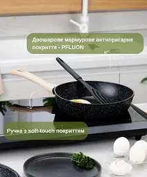 Сковорода Ardesto глибока Midori 24см алюміній чорний kuh0014483 - мініатюра 2