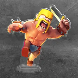 Акрилова колекційна фігурка Clash of Clans, Clash Royale Персонаж Варвар 1 15 см - мініатюра 2