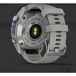 Смарт-годинник Garmin Descent Mk3 43 mm Stainless Steel with Fog Gray Silicone Band (010-02753-04/03 - мініатюра 8