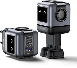 Зарядний пристрій Ugreen CD361 Nexode Robot GaN Tech USB-A + 2*USB-C 65 W (UGR-25685B) - мініатюра 2