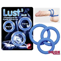 Набір ерекційних кілець - Lust 3 Blue Orion 42-05043000000 20794 - мініатюра 4