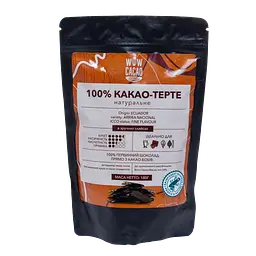 Какао WOW CACAO тертое в слайсах, 180 г