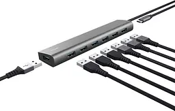 USB-Хаб Trust USB-хаб DALYX 7-IN-1 USB-A 3.2 ALUMINIUM (24967_TRUST) - мініатюра 4