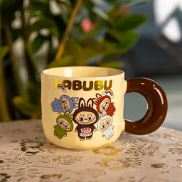 Чашка порцелянова LABUBU Bring Joy 400 мл бежевий FM-21A - мініатюра 2