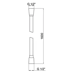 Шланг для душу Qtap Hadice 1,6 м QTHADPVC160C - мініатюра 2