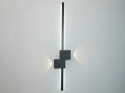 Світильник настінний LED Diasha 1552/800BK, 25W, 1375 лм, 80 см, чорний метал, сучасний стиль, IP20 - мініатюра 2