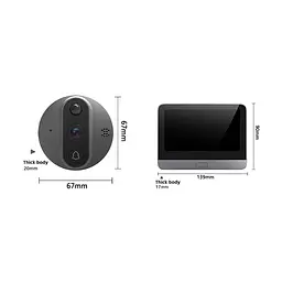 Комплект відеодзвінка з домофоном з WiFi Light Vision VLC-300IVP(Tuya) (75-00184) - мініатюра 4