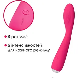 Вібратор для клітора та точки G Svakom Iris Plum Red - мініатюра 3
