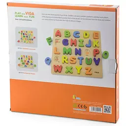 Дерев'яний пазл Viga Toys Англійська алфавіт великі літери (50124) - мініатюра 3