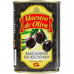 Маслини Maestro de Oliva чорні без кісточки 280 г (439060)