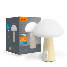 LED лампа Videx VL-TF25BG настiльна з акумулятором 4 Вт 3000-6500 K та RGB бежева (VL-TF25BG)