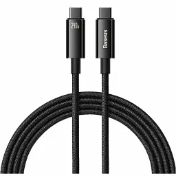 Кабель Baseus Tungsten Gold Fast Charging Cable Type-C to Type-C 240W 2m CAWJ040101 Black
