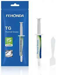 Термопаста Fehonda TG-8, 10 г 8.5 Вт/мК зі шпателем блістер (F-TG8-10-TBT)
