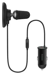 Бездротовий автомобільний зарядний пристрій Baseus CW01 MagSafe Wireless Charging 15 W (+ АЗП USB 25W) C40141000111-01 Black - мініатюра 2